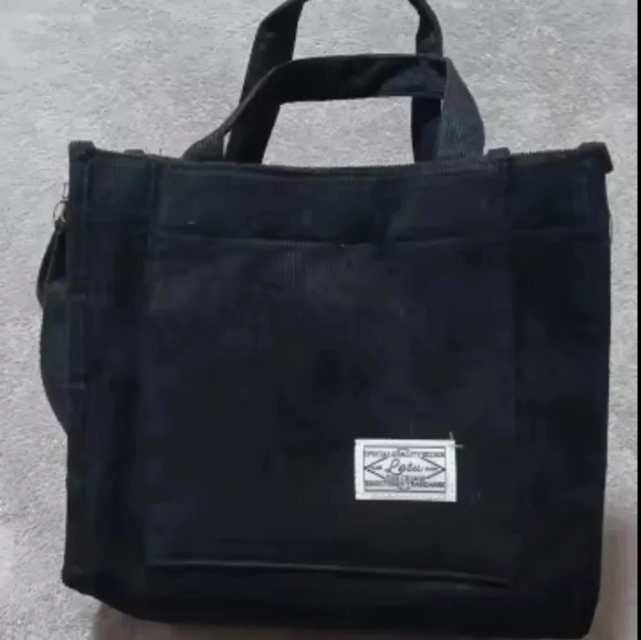 COPY - Corduroy crossbody tote bags. Brown handheld straps or cross body cuite … - Picture 2 of 4